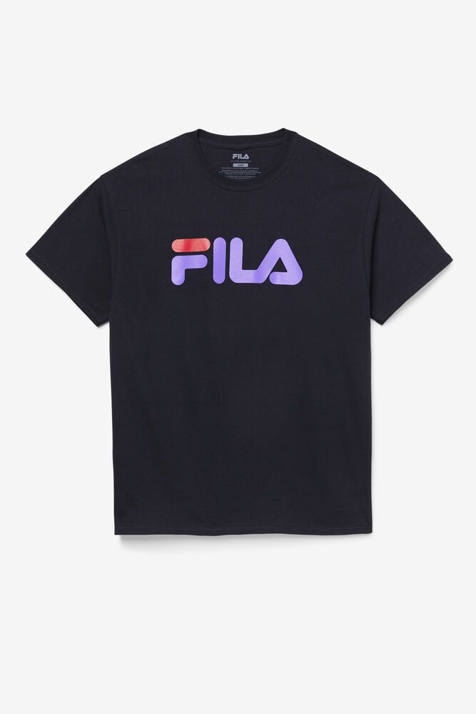 Fila T Skjorte Herre Svart Logo 523467-SVM